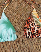 Tropic Wild 3 - Piece Bikini & Skirt Set - Blue Multi Print - Palazzo Couture Online