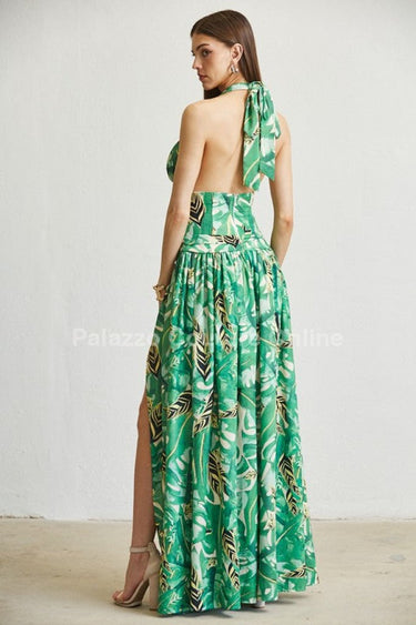 Tropical Allure Cutout Summer Maxi Dress - Palazzo Couture Online