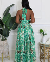 Tropical Allure Cutout Summer Maxi Dress - Palazzo Couture Online