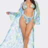 Tropical Breeze 3 - Piece Bikini and Duster Set (Blue) - Palazzo Couture Online