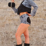 True Icon Short Set (Denim/Black) - front view