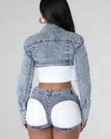 True Icon Short Set (White) - Palazzo Couture Online