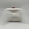 Tull Bow Satin Clutch White - Palazzo Couture Online