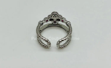 Tutti-frutti Clover Layered Open Ring (Silver) - stylish accessory for every outfit