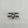 Tutti-frutti Clover Layered Open Ring (Silver) for women - fashion jewelry by Palazzo Couture