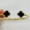 Twins Clover Tales Bangle Bracelet (Black) - Palazzo Couture Online