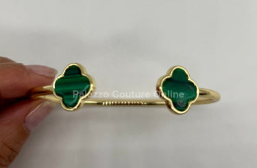 Twins Clover Tales Bangle Bracelet (Green) - Palazzo Couture Online