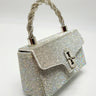 Twist Glam Rhinestones Clutch (Silver) - Palazzo Couture Online
