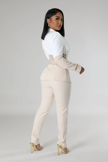 Two Piece Pant Set – First Class Pant Set showing coordinated top and pants construction