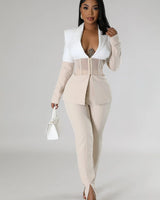 Two Piece Pant Set – First Class Pant Set side view showing pants silhouette and fit