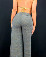 Under Stars Wide Palazzo Pants (Charcoal Gold) - view 4