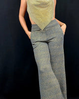 Under Stars Wide Palazzo Pants (Charcoal Gold) - view 5