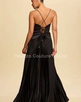 Unforgettable Moments Maxi Dress (Black) close up detail of elegant design and fabric