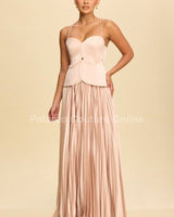 Unforgettable Moments Maxi Dress (Champagne) - Palazzo Couture Online