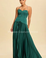 Unforgettable Moments Maxi Dress (Hunter Green) front view showing full-length maxi silhouette