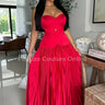 Unforgettable Moments Maxi Dress (Red) front view showing full-length maxi silhouette