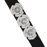 Elastic Woven Belt - Luxe Bloom Floral Design - front view