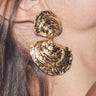 Tidal Bloom Drop Earrings-Gold - front view
