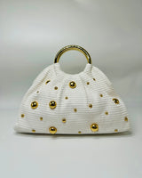 Vacation Mode Soft Woven Tote Bag White - women's evening clutch
