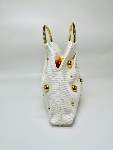 Vacation Mode Soft Woven Tote Bag White - trendy women's bag