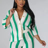 Vacation Mood  Shorts Set (Green) for women - beach cover up by Palazzo Couture
