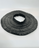 Vacation Vibes Fringe Straw Hat (Black) - Palazzo Couture Online