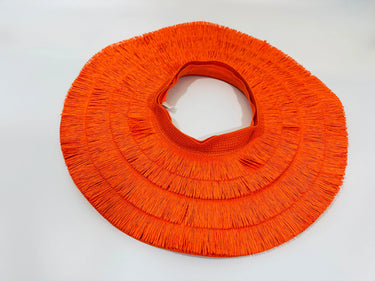 Fringe Straw Sun Hat in Orange – Vacation Vibes Style - view 2