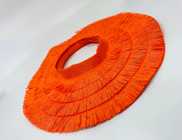 Fringe Straw Sun Hat in Orange – Vacation Vibes Style - view 3