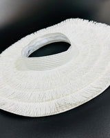 Fringe Straw Sun Hat in White – Vacation Vibes Style - view 3