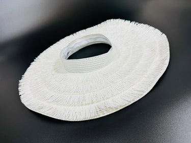 Fringe Straw Sun Hat in White – Vacation Vibes Style - view 3