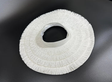 Fringe Straw Sun Hat in White – Vacation Vibes Style - view 4