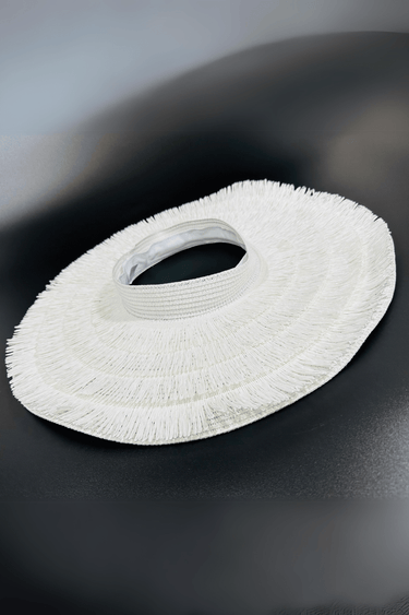 Vacation Vibes Fringe Straw Hat (White) - Palazzo Couture Online