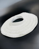 Fringe Straw Sun Hat in White – Vacation Vibes Style - front view