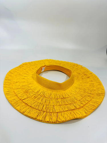 Fringe Straw Sun Hat in Yellow – Vacation Vibes Style - view 4