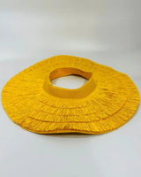 Fringe Straw Sun Hat in Yellow – Vacation Vibes Style - front view