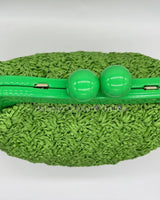 Vane Straw Vintage handbag (Green) - Palazzo Couture Online