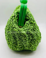 Vane Straw Vintage handbag (Green) - Palazzo Couture Online