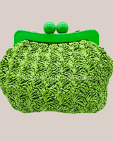 Vane Straw Vintage handbag (Green) - Palazzo Couture Online