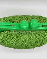 Vane Straw Vintage handbag (Green) - trendy women's bag