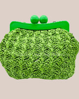 Vane Straw Vintage handbag (Green) for women - bag by Palazzo Couture