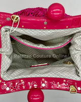 Vane Straw Vintage handbag (Hot Pink) - chic clutch by Palazzo Couture