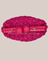 Vane Straw Vintage handbag (Hot Pink) - Palazzo Couture Online