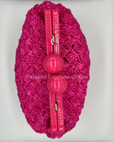 Vane Straw Vintage handbag (Hot Pink) - Palazzo Couture Online