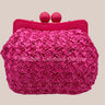 Vane Straw Vintage handbag (Hot Pink) for women - bag by Palazzo Couture