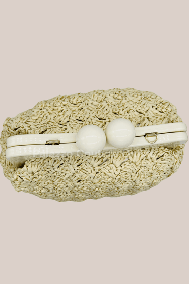 Vane Straw Vintage handbag (Natural) - Palazzo Couture Online