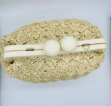 Vane Straw Vintage handbag (Natural) - Palazzo Couture Online