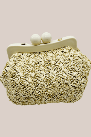 Vane Straw Vintage handbag (Natural) - Palazzo Couture Online