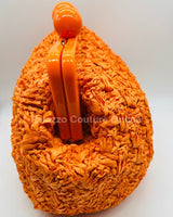 Vane Straw Vintage handbag (Orange) - Palazzo Couture Online