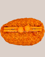 Vane Straw Vintage handbag (Orange) - Palazzo Couture Online