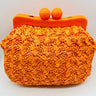 Vane Straw Vintage handbag (Orange) - women's evening clutch